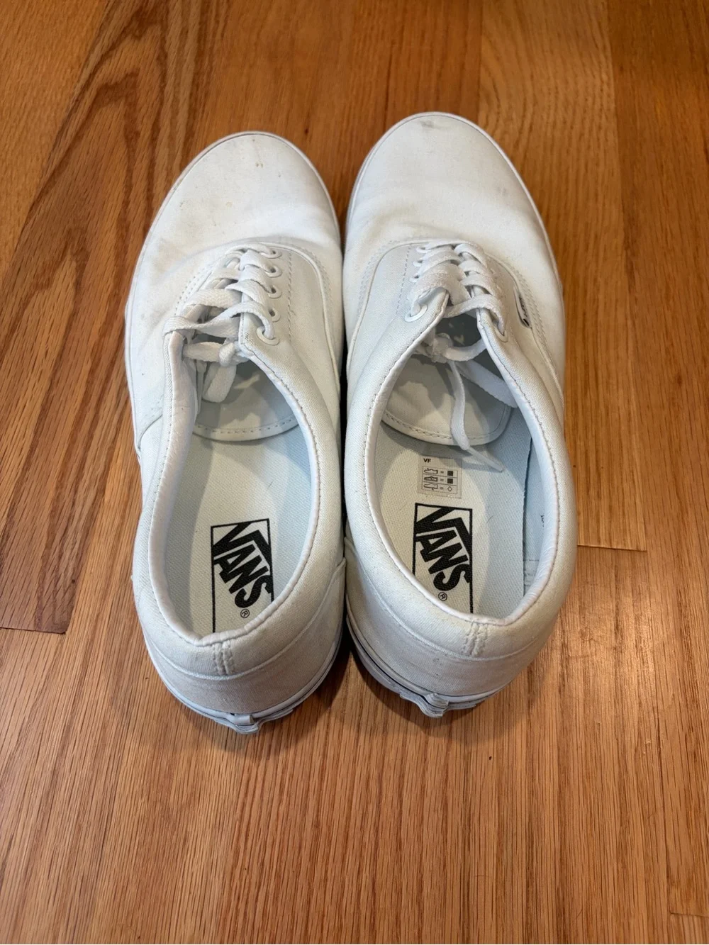 Men’s Vans White Low-Top Canvas Sneakers